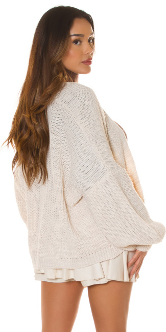 Musthave Oversized chunky knit Cardigan Beige